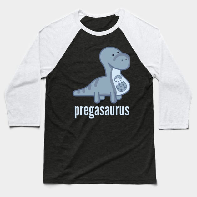 Pregasaurus Shirt - Funny Pregnancy Announcement T-Shirt Baseball T-Shirt by DoggyStyles